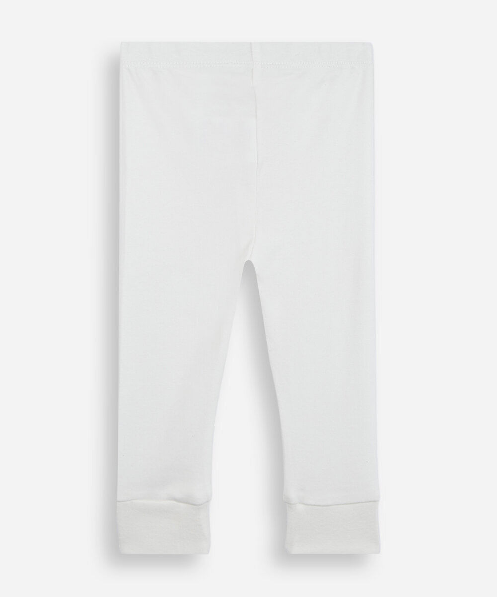 conjunto infantil body e calça de algodão off white