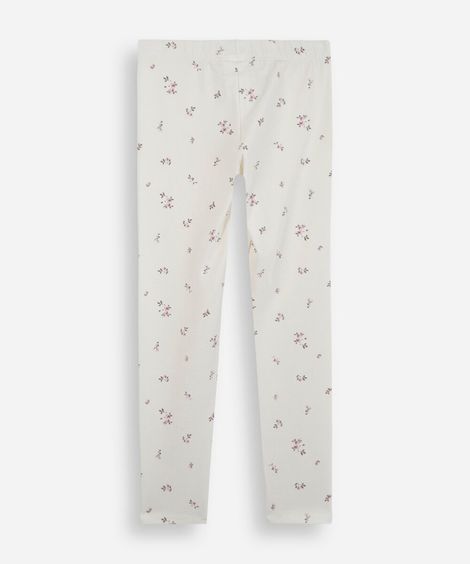 kit de 2 leggings infantis em malha de algodão colorido