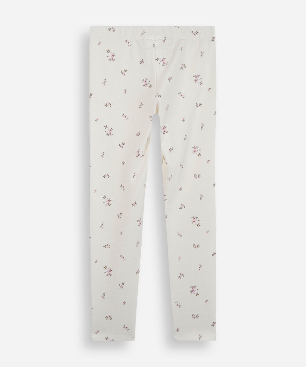 kit de 2 leggings infantis em malha de algodão colorido