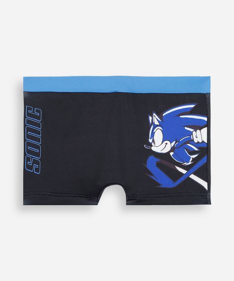 sunga infantil sonic preta