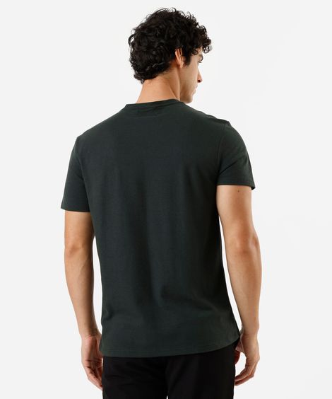 camiseta slim masculina manga curta verde