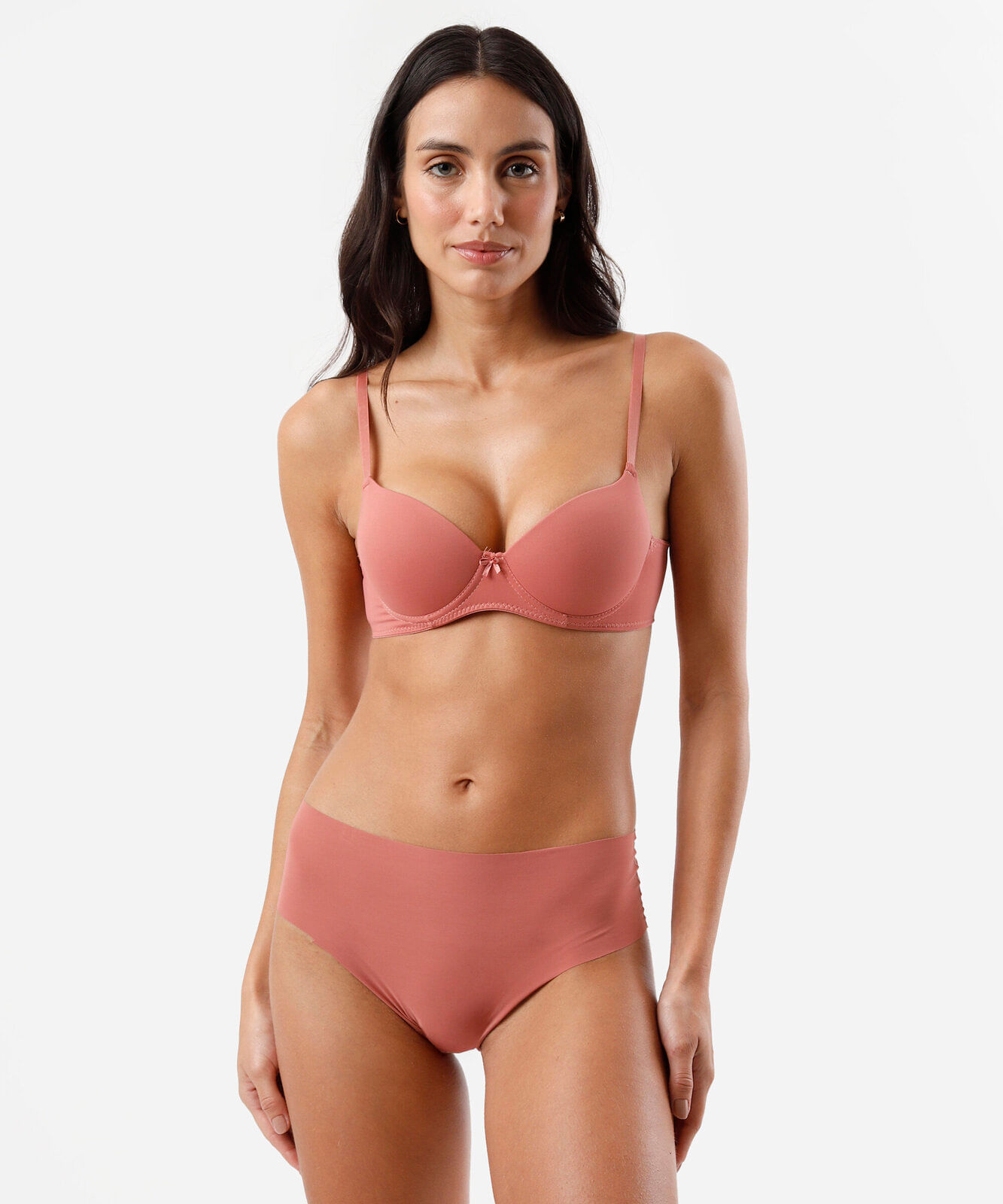 kit de 2 sutiãs base feminino de poliamida colorido