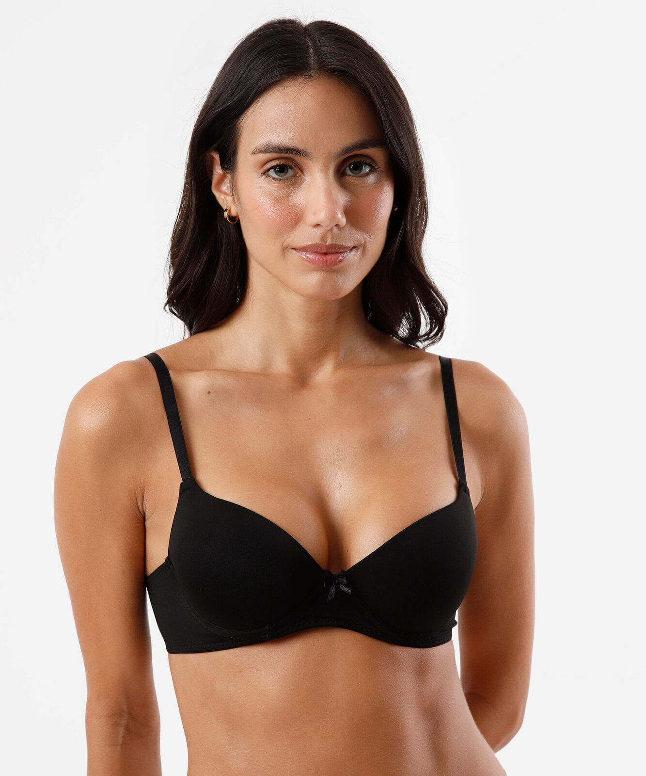 kit de 2 sutiãs base feminino de poliamida colorido