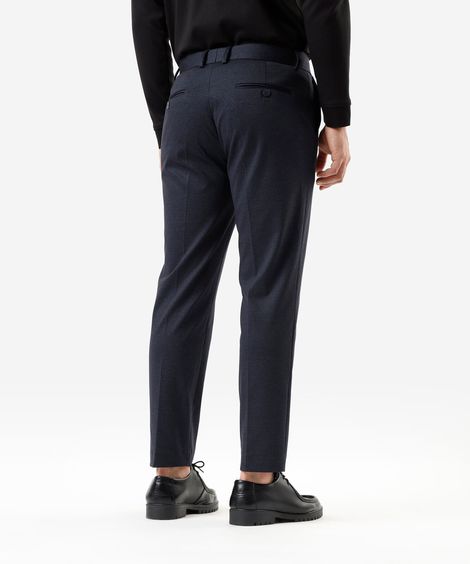 calça slim masculina de alfaiataria azul