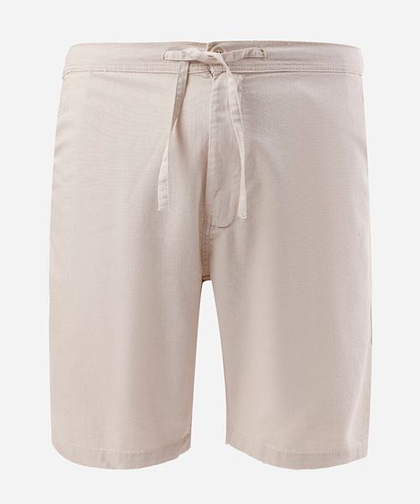 bermuda masculina plus size com cordão bege