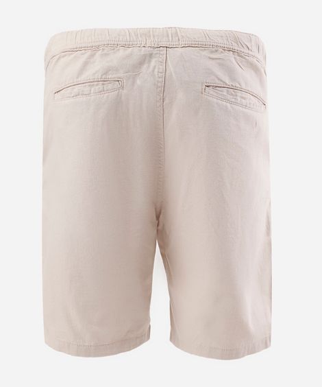 bermuda masculina plus size com cordão bege