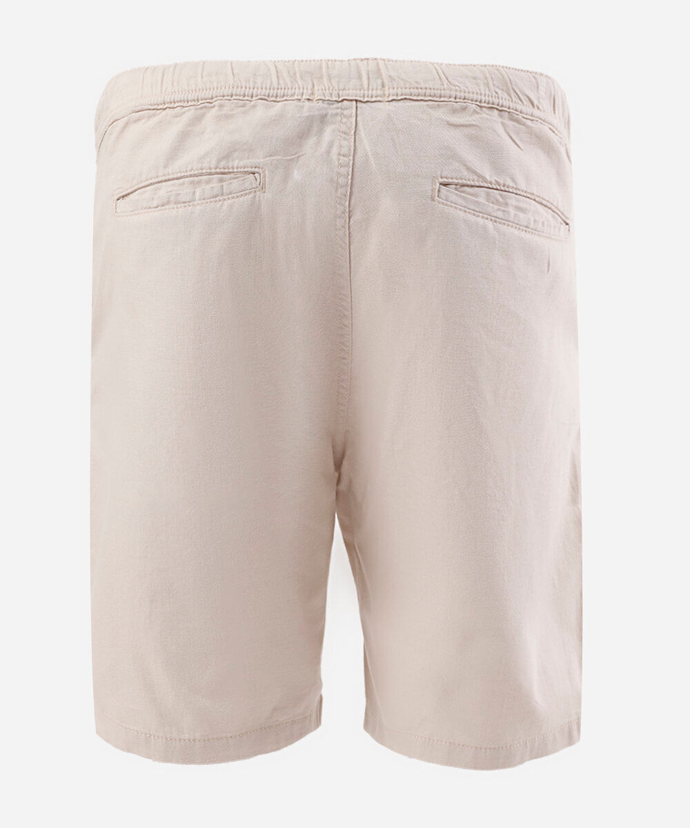 bermuda masculina plus size com cordão bege