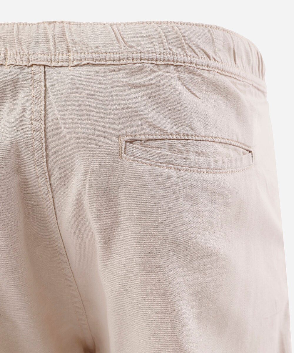 bermuda masculina plus size com cordão bege