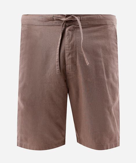 bermuda masculina plus size com cordão bege
