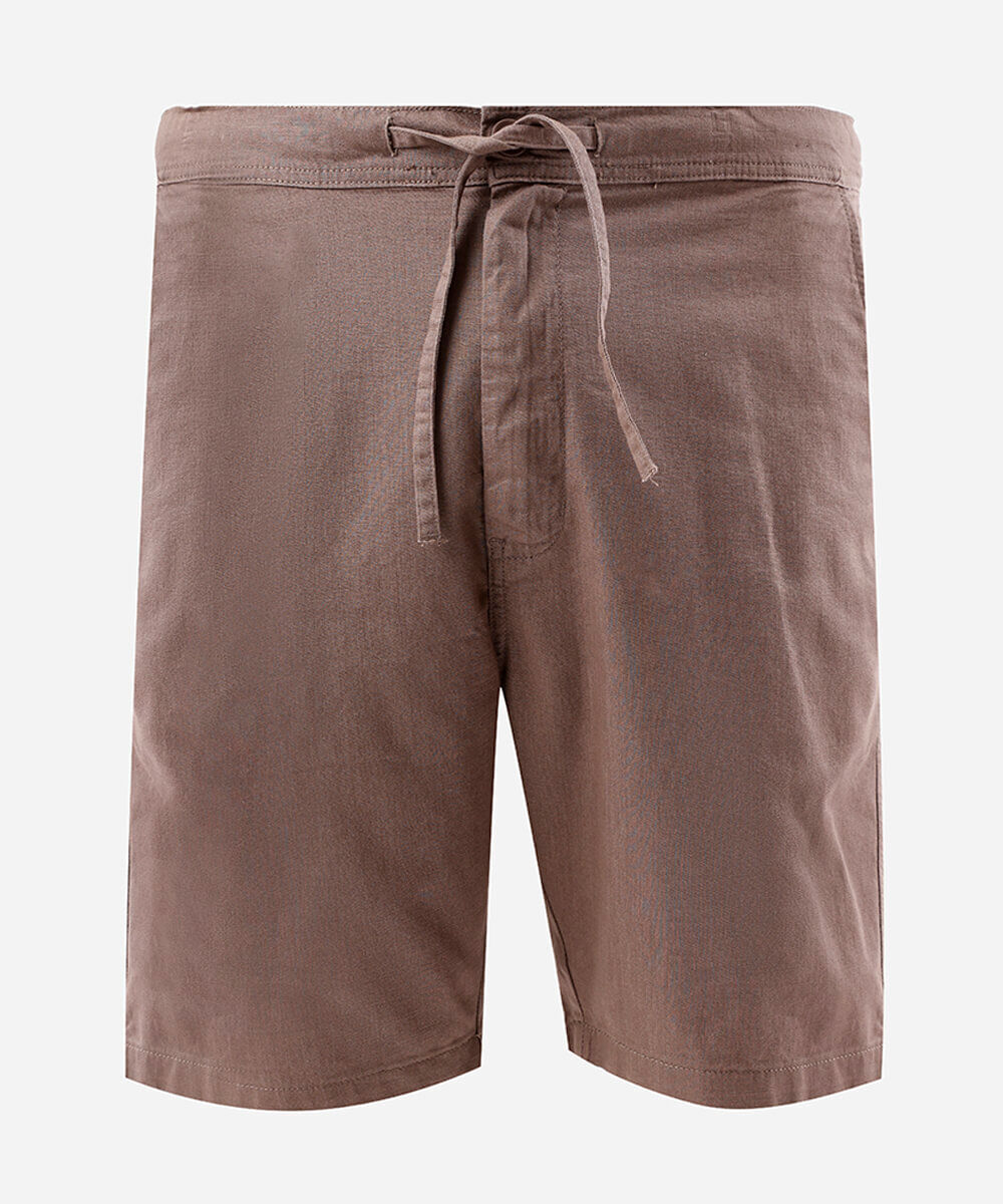 bermuda masculina com cordão bege