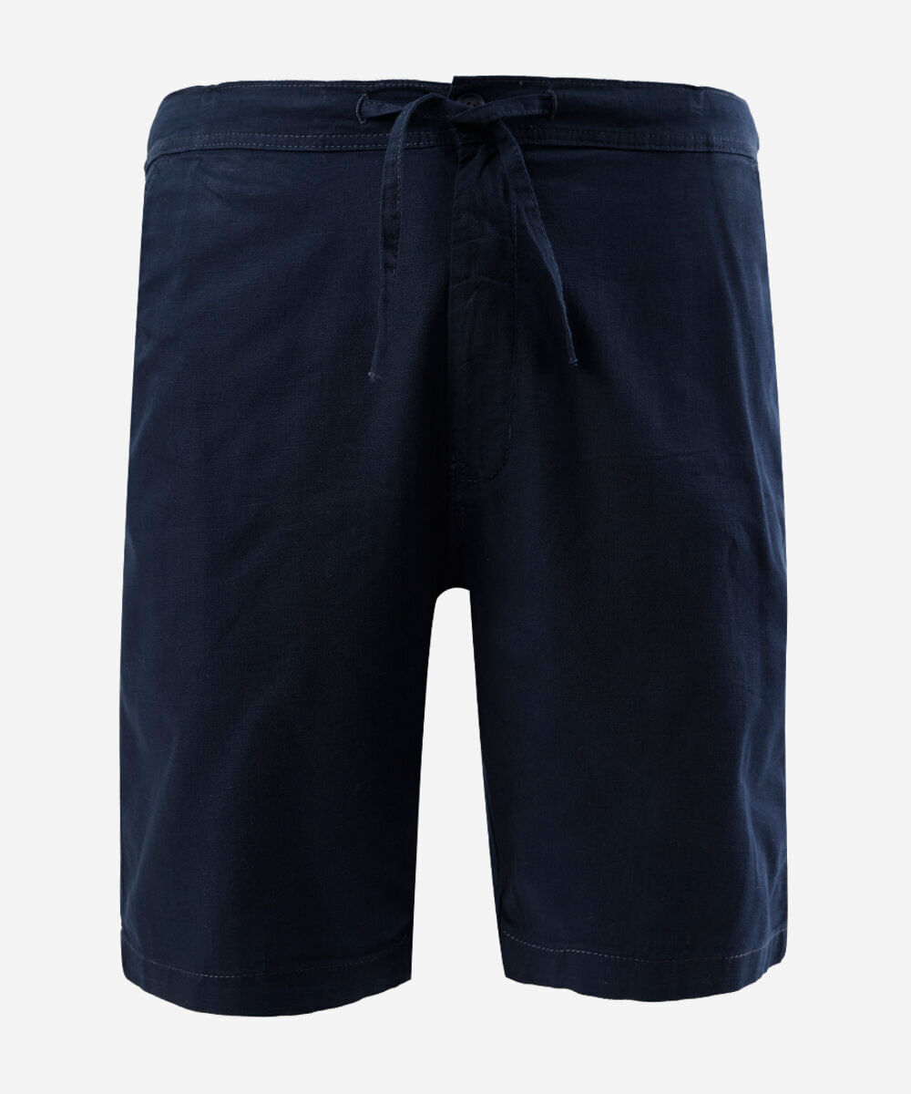 bermuda masculina plus size com cordão azul