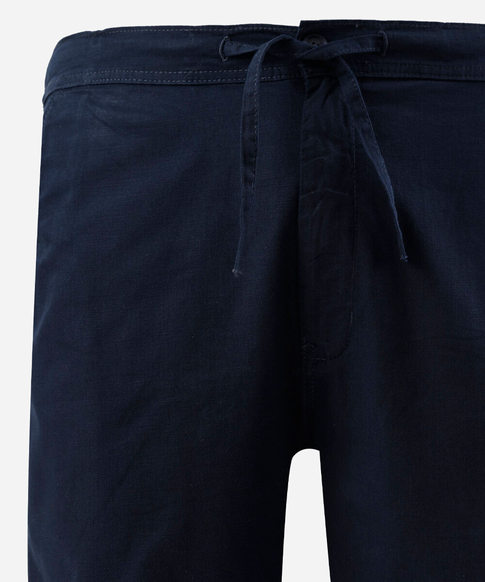 bermuda masculina plus size com cordão azul