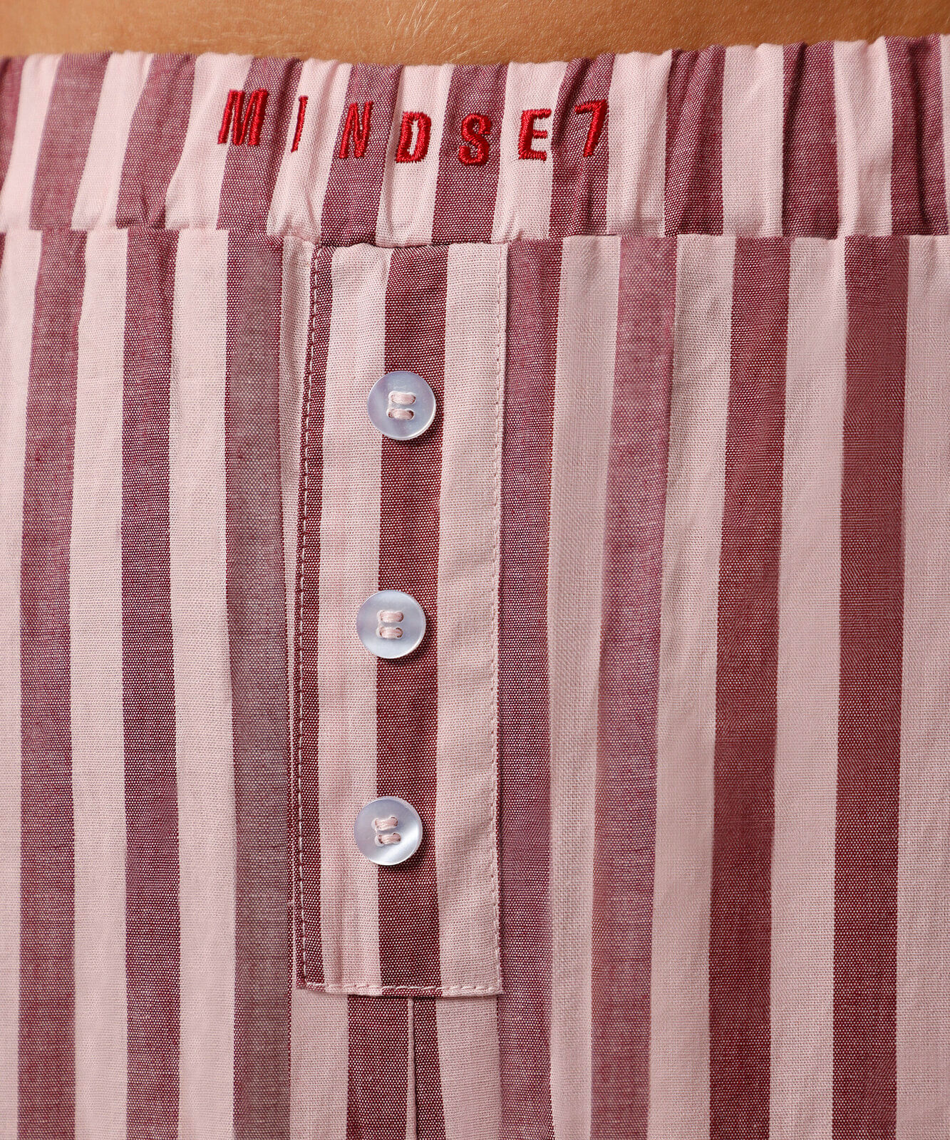 calça de pijama avulsa feminina de algodão listrada mindset vinho