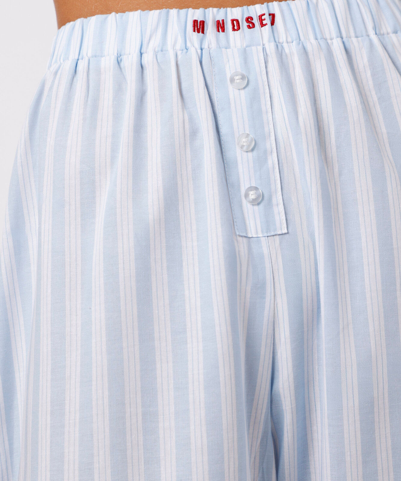 calça de pijama avulsa feminina de algodão listrada mindset azul