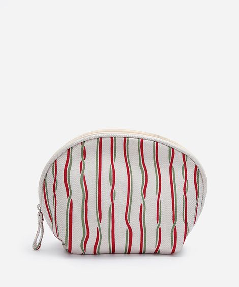 necessaire feminina arredonda listrada colorido
