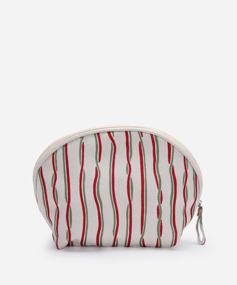 necessaire feminina arredonda listrada colorido