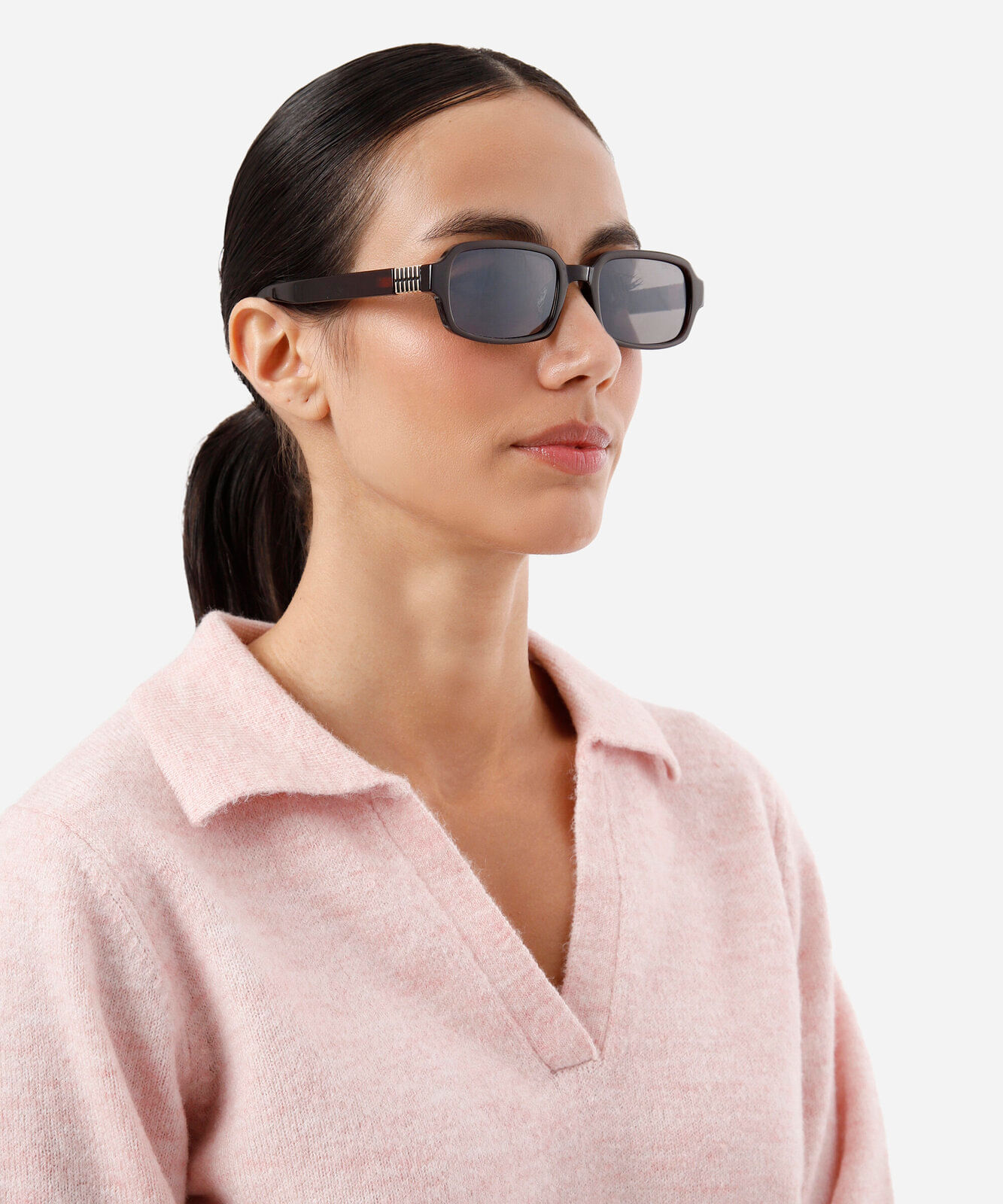óculos de sol feminino quadrado de acetato triton marrom