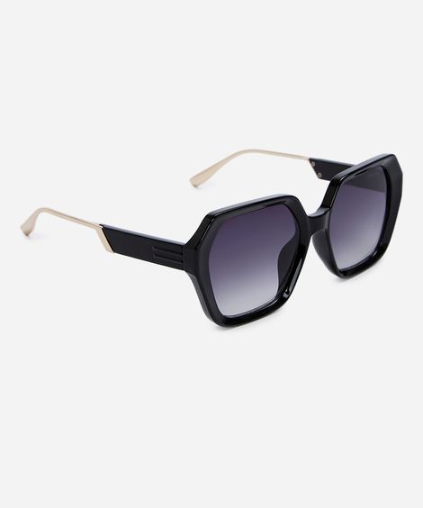 óculos de sol feminino quadrado de acetato triton preto