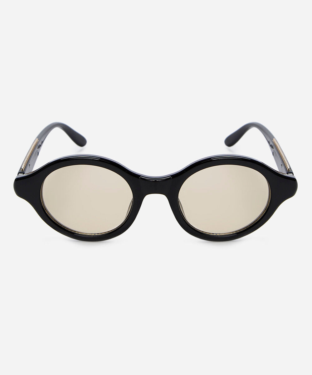 óculos de sol feminino oval de acetato triton preto