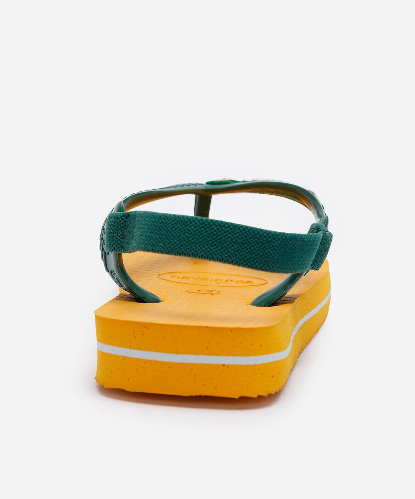 chinelo havaianas infantil com elástico amarelo