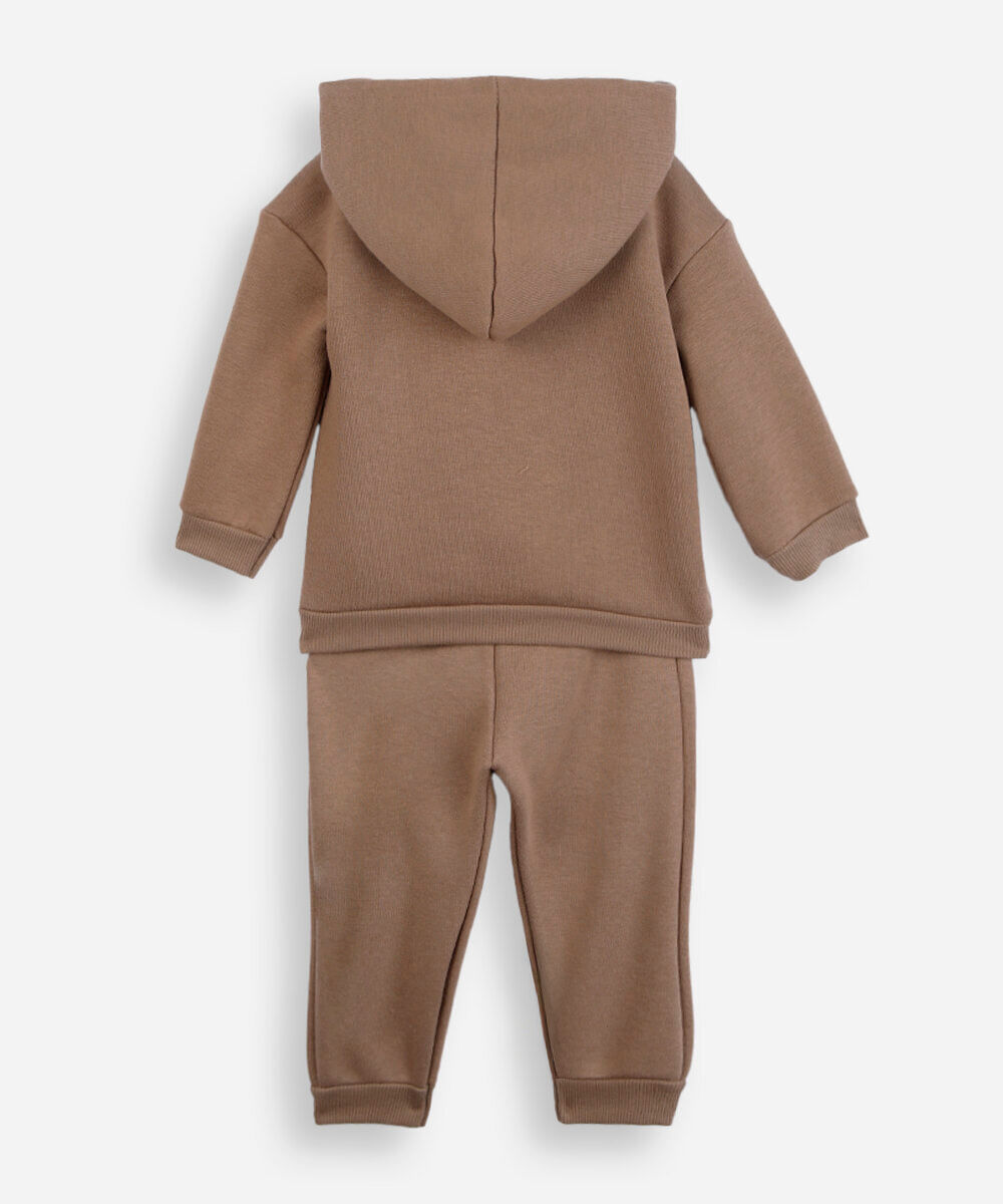 conjunto infantil de moletom simba marrom