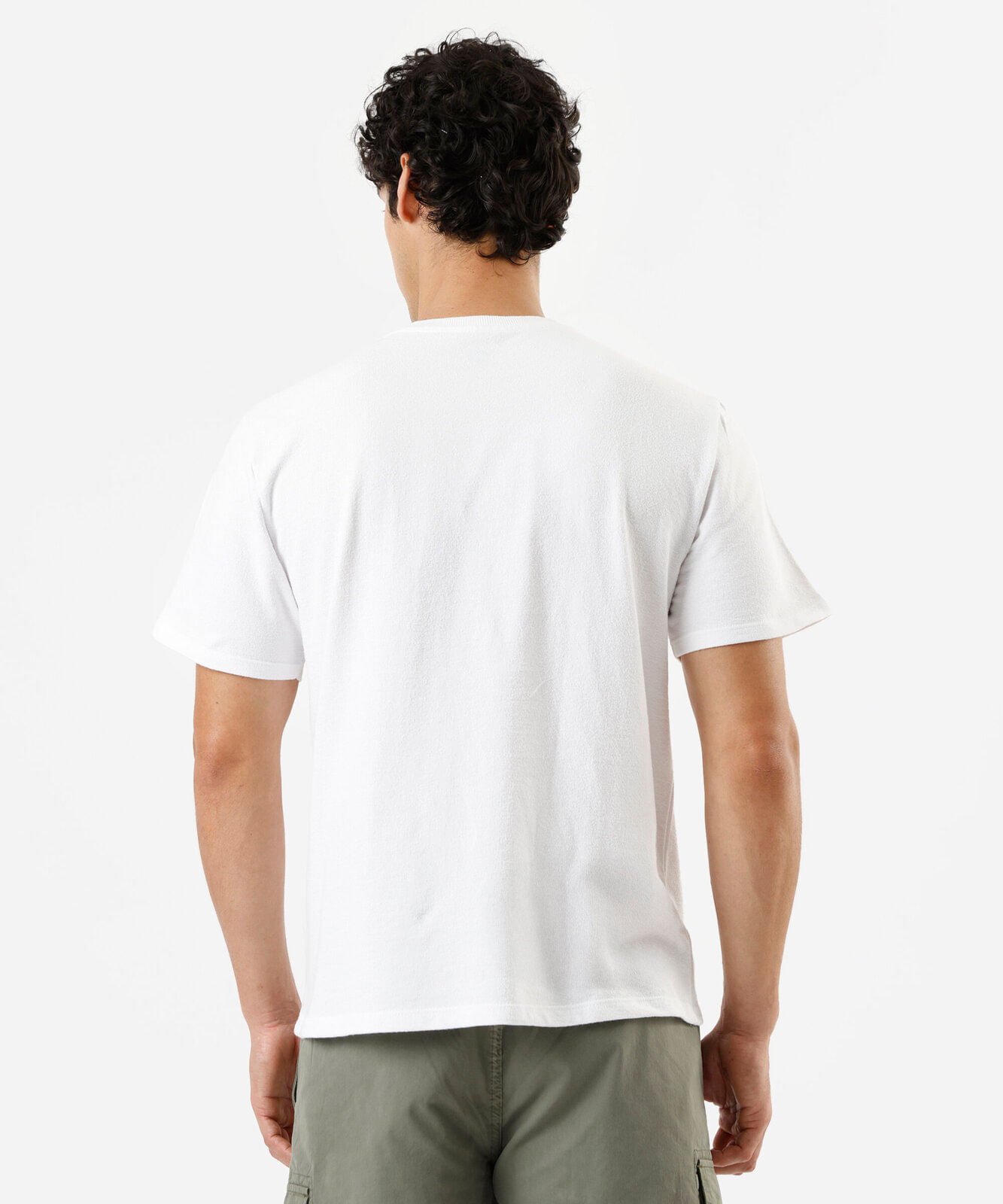 camiseta masculina de algodão manga curta brasil off white