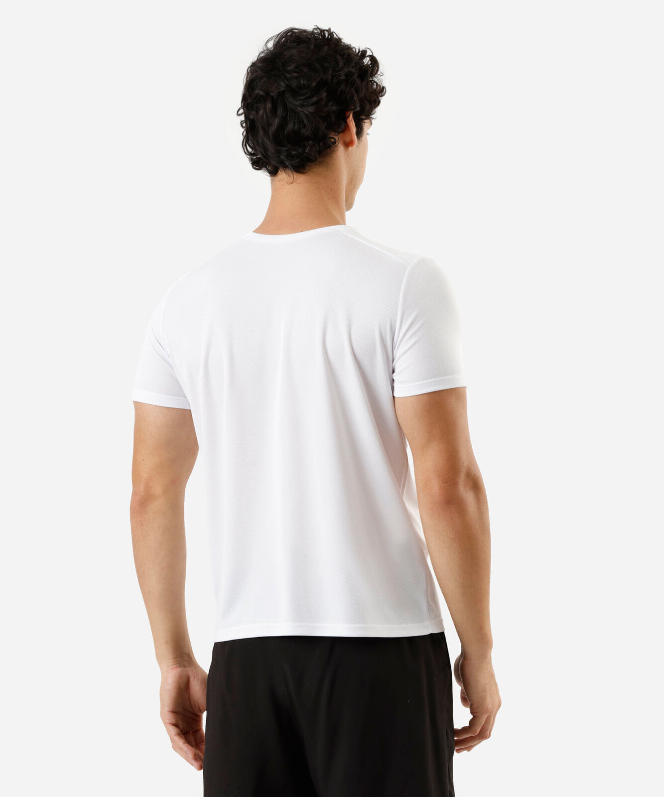 camiseta masculina esportiva com recorte branca