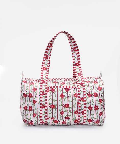 mala feminina estampada floral colorido