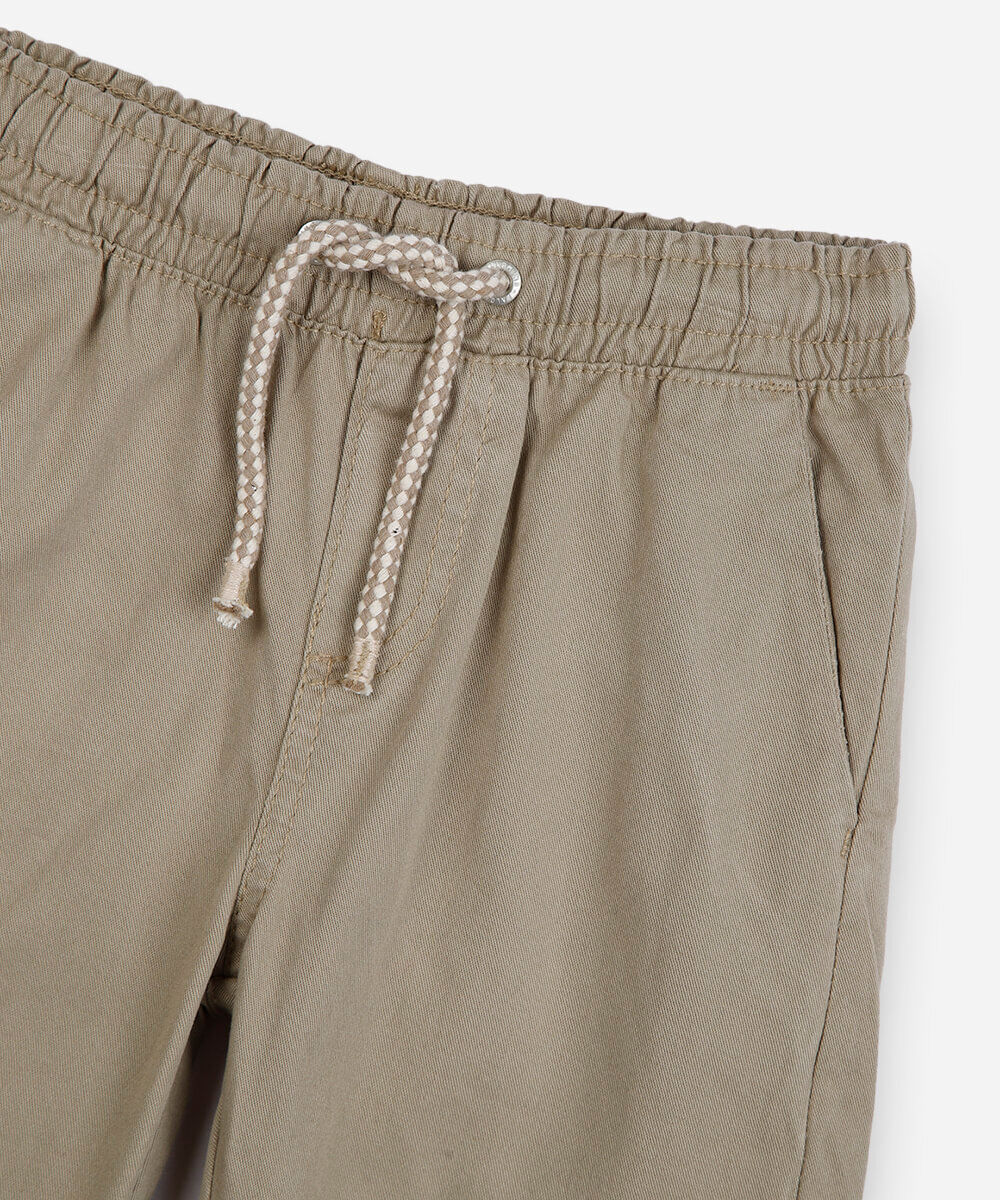 calça infantil jogger bege