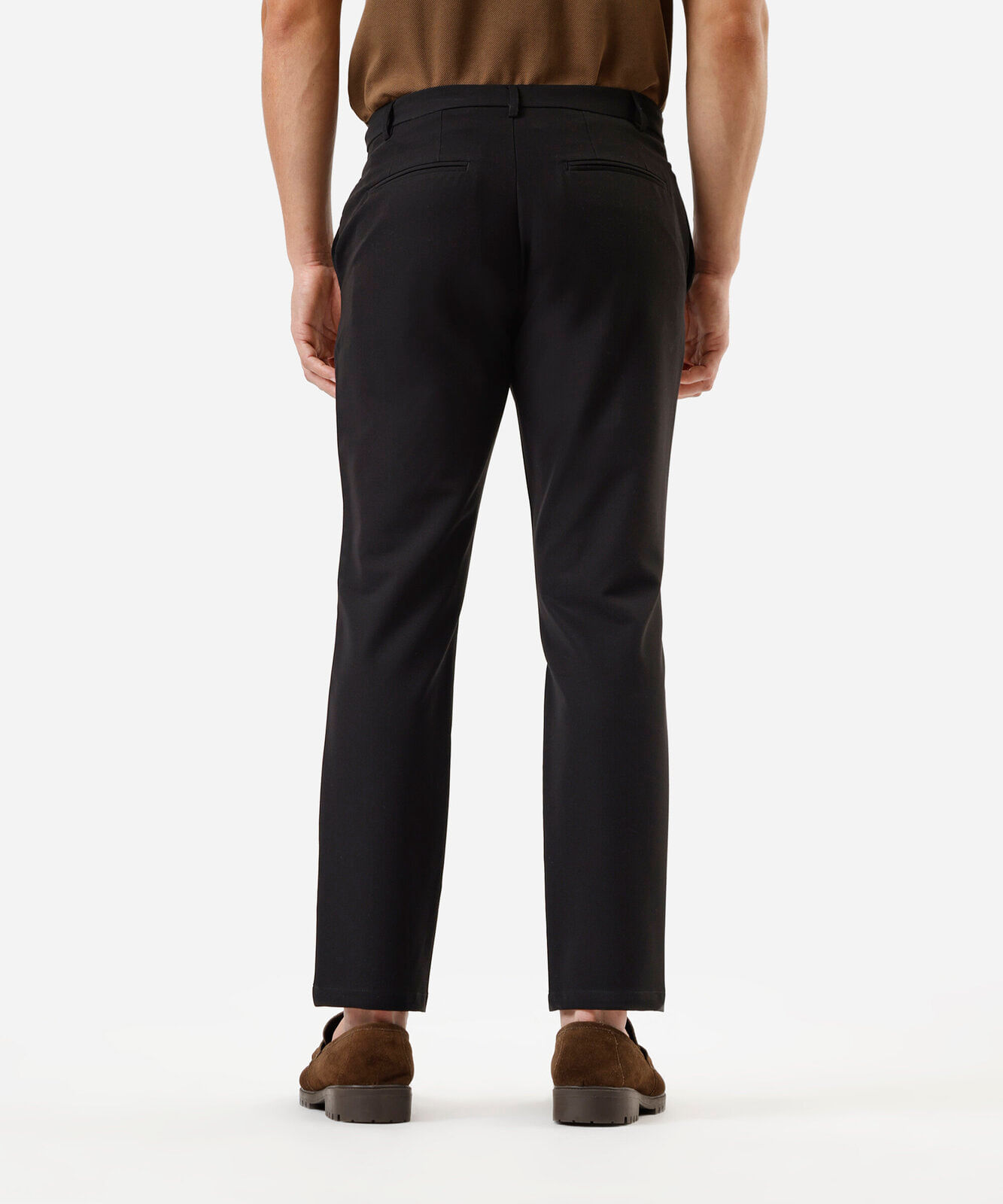 calça slim chino masculina com viscose preta