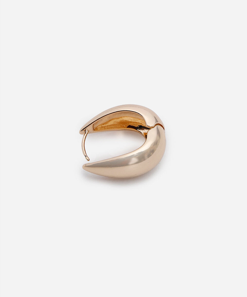 brinco oval click mindset dourada