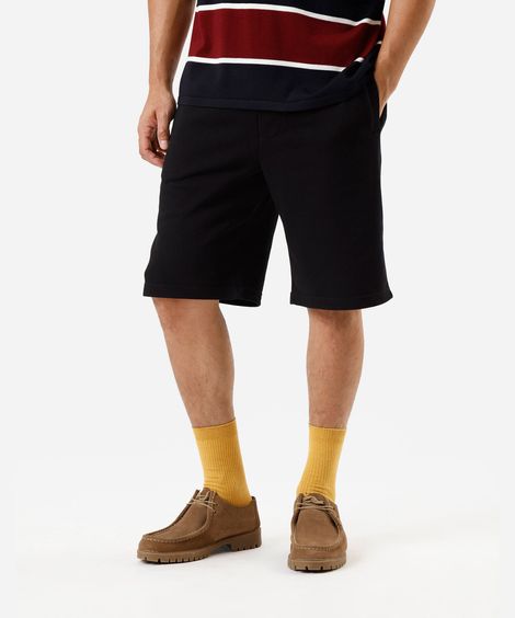 bermuda baggy masculina de moletom preta