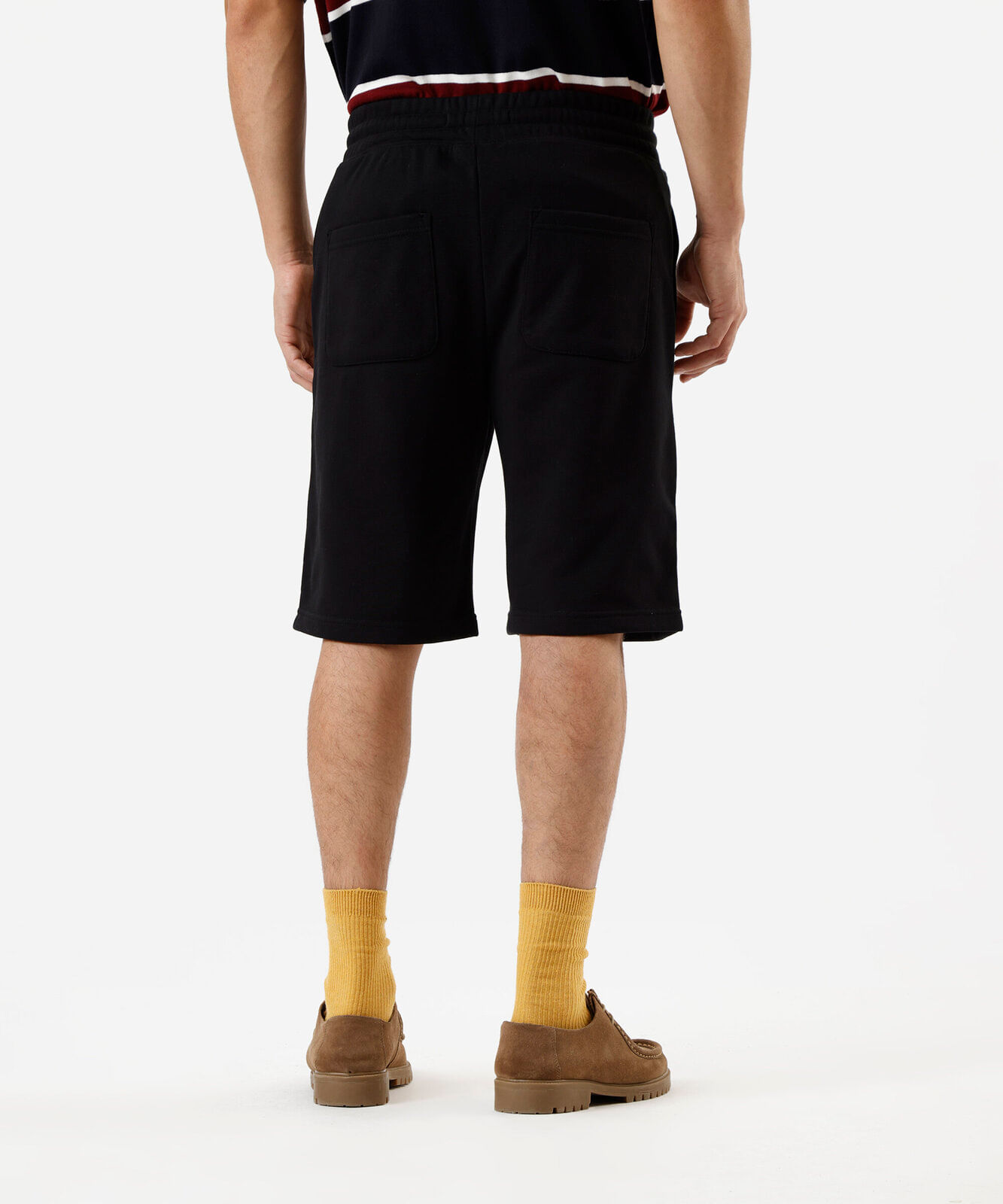 bermuda baggy masculina de moletom preta
