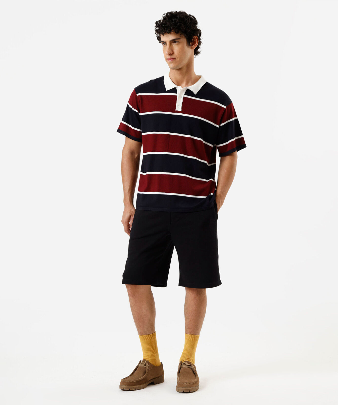 bermuda baggy masculina de moletom preta