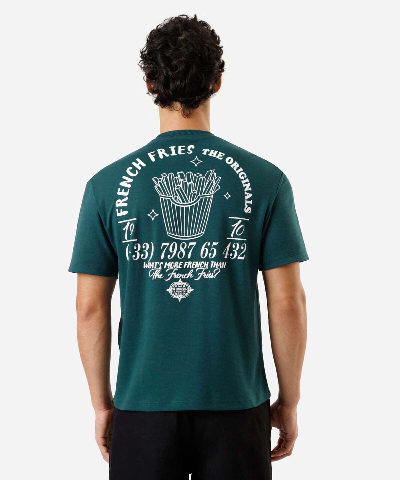 camiseta masculina com algodão manga curta estampada verde