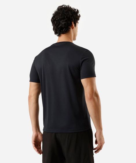 camiseta esportiva masculina manga curta preta