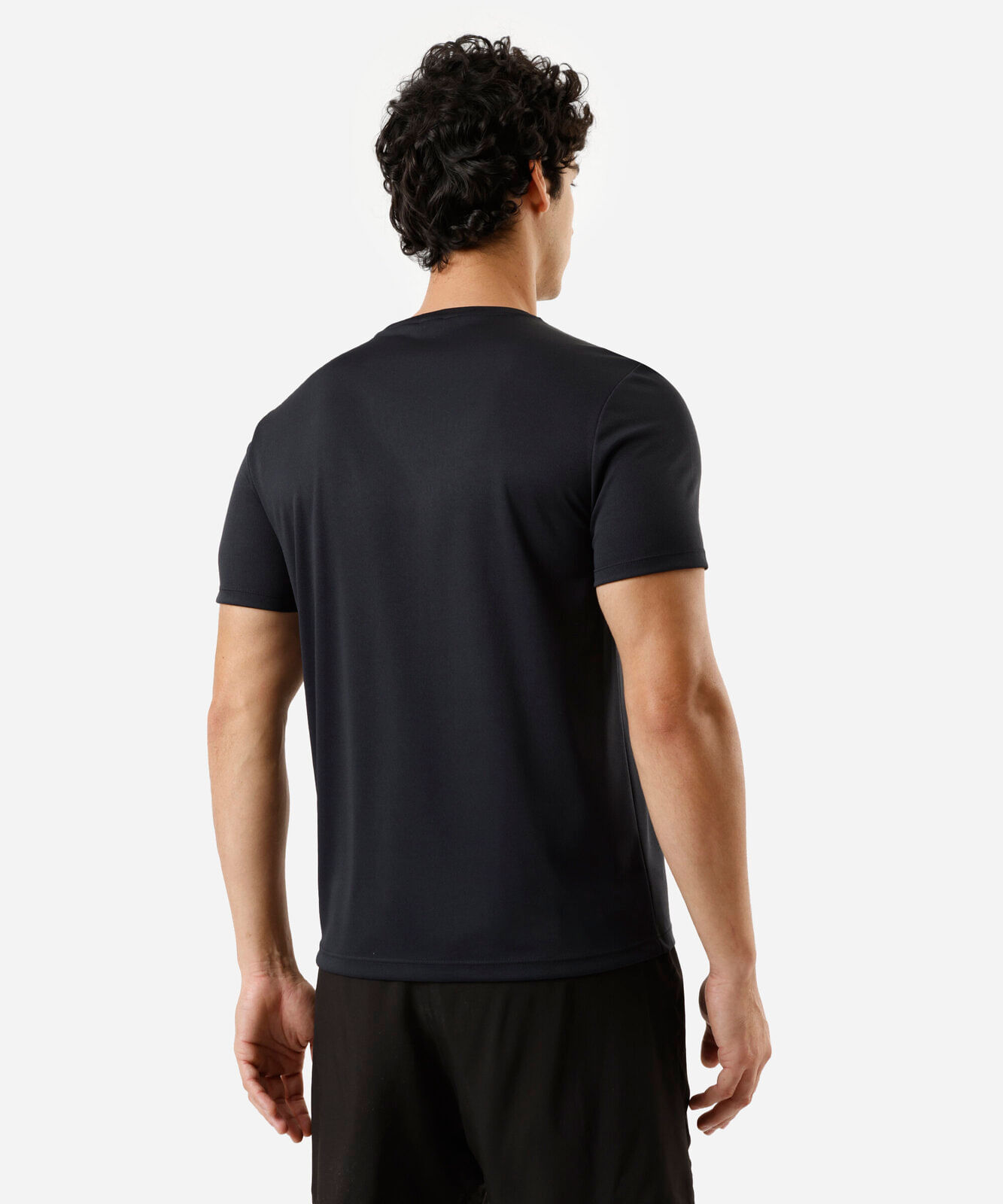 camiseta esportiva masculina manga curta preta