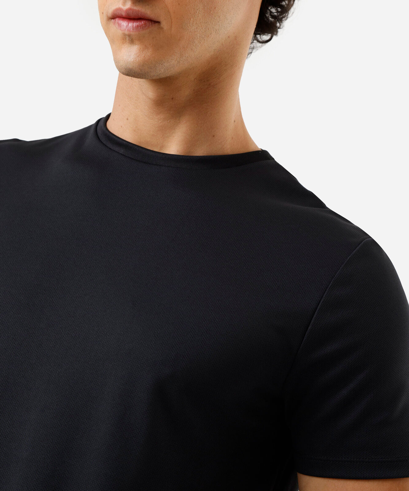 camiseta esportiva masculina manga curta preta