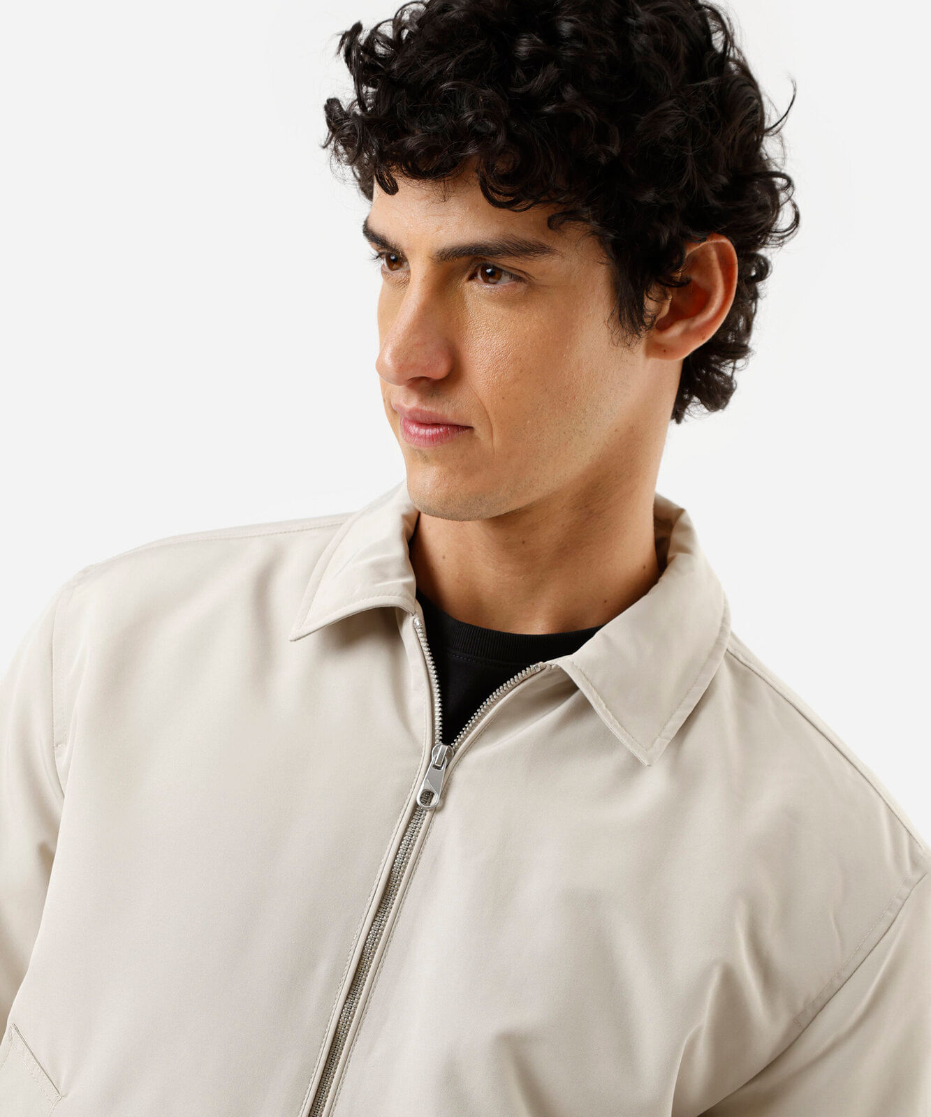 jaqueta bomber masculina off white