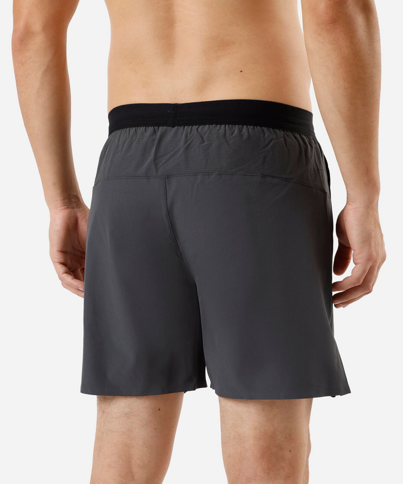 short masculino esportivo cós elástico cinza