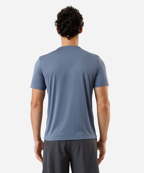 camiseta esportiva masculina manga curta azul