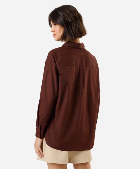 camisa oversized marrom