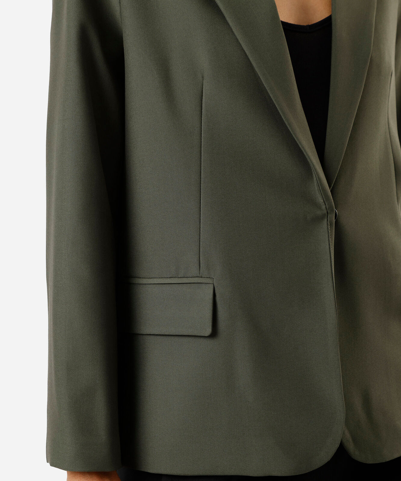 blazer de alfaiataria feminino com ombreiras verde