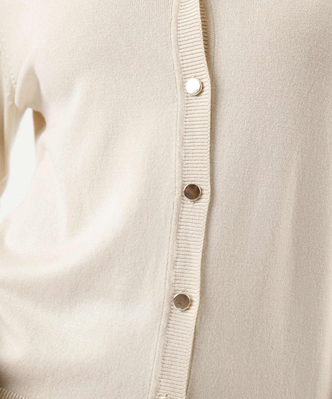 cardigan feminino de tricot decote v bege