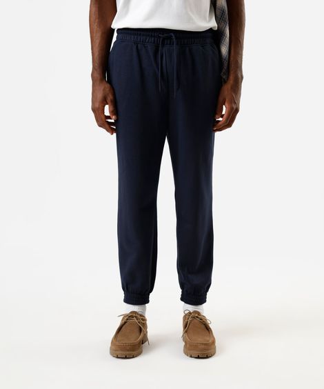 calça masculina jogger moletom azul