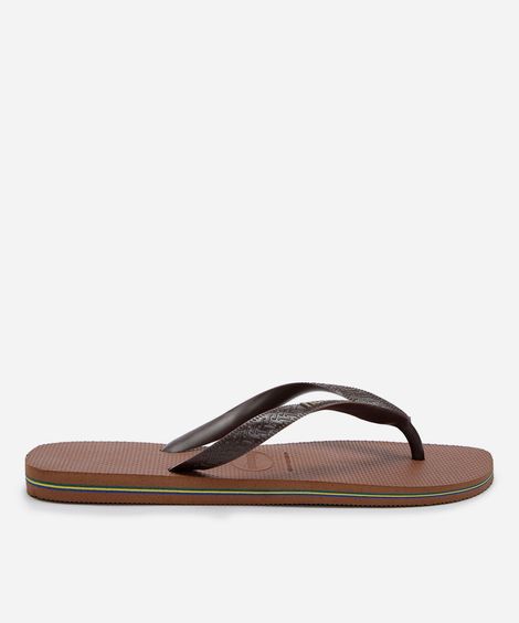 chinelo havaianas masculino brasil marrom