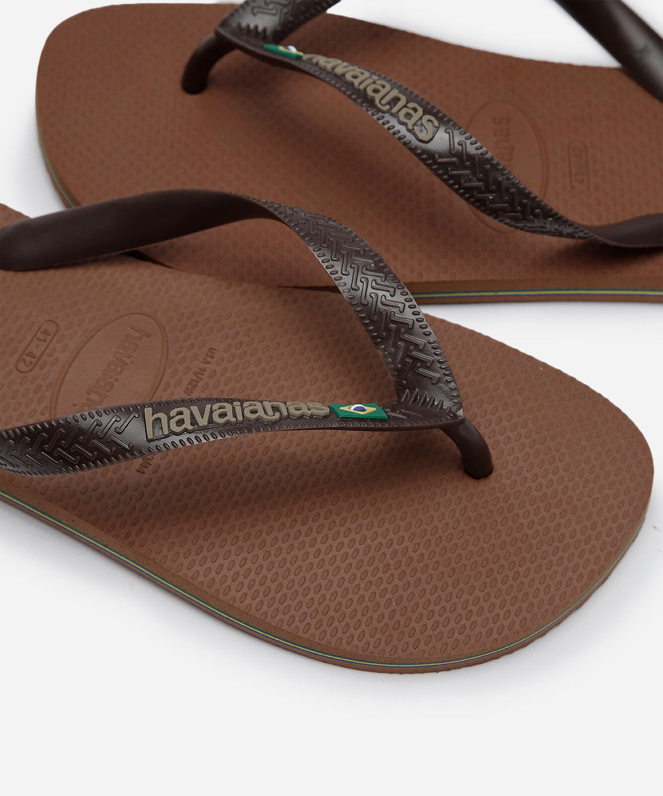 chinelo havaianas masculino brasil marrom