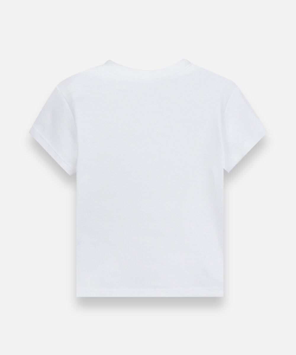 camiseta infantil manga curta algodão peruano off white