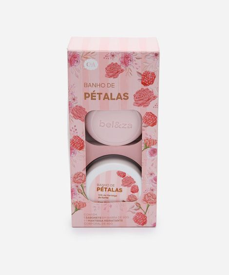 kit banho de pétalas com manteiga de karité e sabonete beleza cea