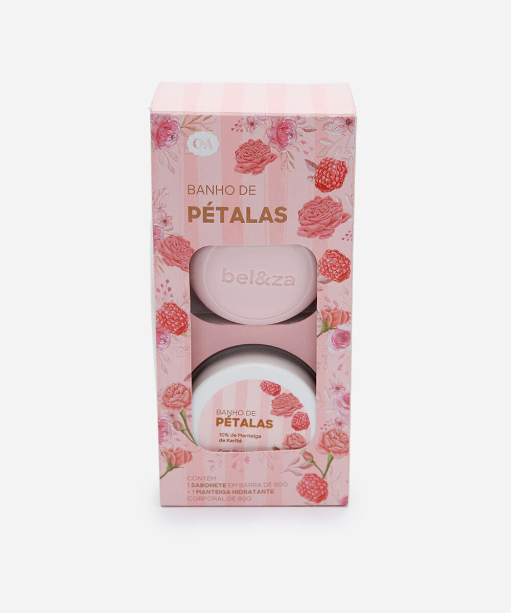 kit banho de pétalas com manteiga de karité e sabonete beleza cea